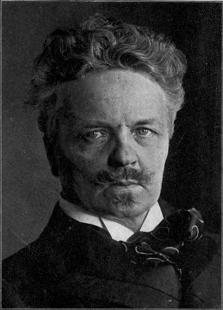 Portrait of August Strindberg, from the frontispiece of Plays by August Strindberg [first series] (1912), a collection of his plays translated into English by Edwin Björkman.

 possibly by Herman Anderson (1856−?)